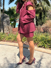 Load image into Gallery viewer, Pinstriped Menswear Short Set