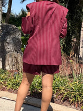Load image into Gallery viewer, Pinstriped Menswear Short Set