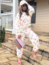 Load image into Gallery viewer, Cotton Candy Polka Dot Sweatsuit
