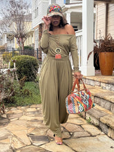 Load image into Gallery viewer, Slouchy Off Shoulder Jumpsuit - Olive