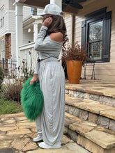 Load image into Gallery viewer, Slouchy Off Shoulder Jumpsuit - Heather Grey