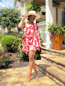 Flirty One Shoulder Romper