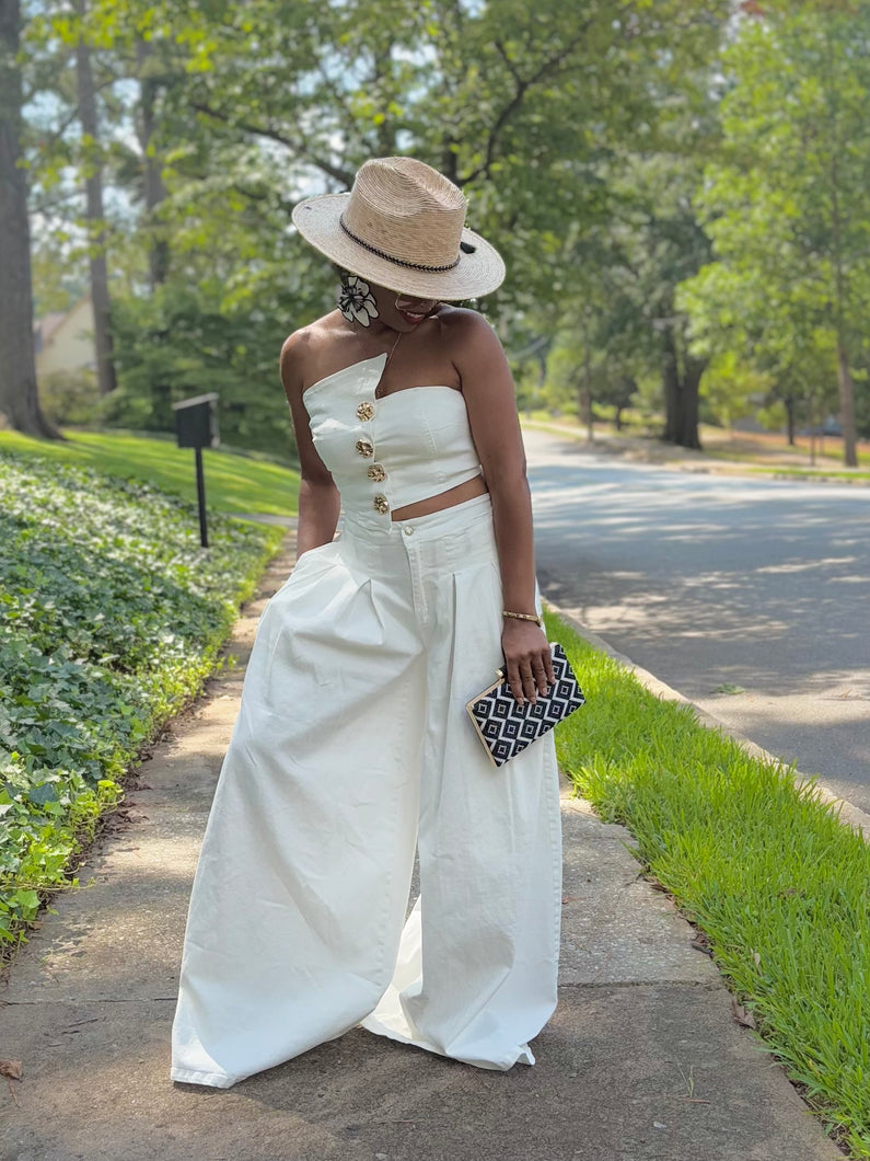 Denim White Party Set