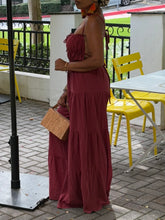 Load image into Gallery viewer, Crinkle Gauze Tiered Jumpsuit