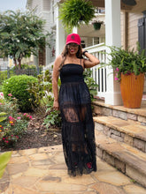 Load image into Gallery viewer, Sheer Paneled Lace Maxi Top
