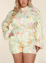 Load image into Gallery viewer, Curvy Pastel Floral Romper (XL - 3XL)