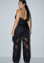 Load image into Gallery viewer, Asymmetric Satin Cami &amp; Lace Pant Set