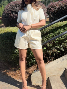 Metallic Faux Leather Gym Shorts