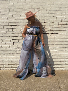 Abstract Organza Jumpsuit