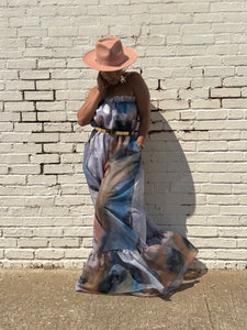 Abstract Organza Jumpsuit