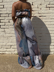 Abstract Organza Jumpsuit