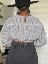 Load image into Gallery viewer, Pinstripe Seersucker top