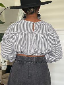 Pinstripe Seersucker top