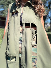 Load image into Gallery viewer, Cut Out Design Shirt Dress - Olive