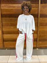 Load image into Gallery viewer, Creamy Racer Striped Pant