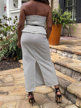 Load image into Gallery viewer, Pencil Belt Striped Skirt Set