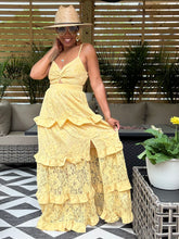 Load image into Gallery viewer, Lace Tiered Ruffle Sundress