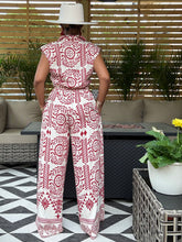 Load image into Gallery viewer, Tropic Vines Pant Set - Crimson