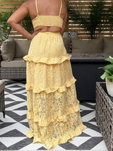 Load image into Gallery viewer, Lace Tiered Ruffle Sundress