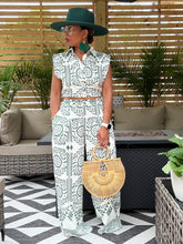 Load image into Gallery viewer, Tropic Vines Pant Set - Emerald