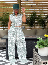 Load image into Gallery viewer, Tropic Vines Pant Set - Emerald
