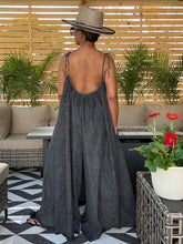 Load image into Gallery viewer, Cropped Denim Palazzo Jumper
