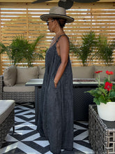 Load image into Gallery viewer, Cropped Denim Palazzo Jumper