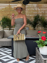 Load image into Gallery viewer, Pinstriped Strapless Skirt Set