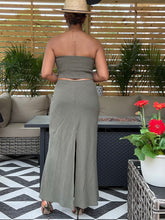 Load image into Gallery viewer, Pinstriped Strapless Skirt Set