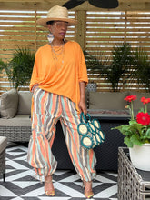 Load image into Gallery viewer, Striped Artsy Cargo Pant