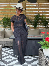 Load image into Gallery viewer, Lace Cargo Lounge Set - Black