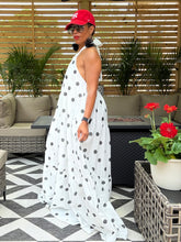 Load image into Gallery viewer, Polka Dot Tiered Halter Maxi