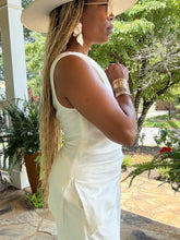 Load image into Gallery viewer, Linen Drawstring One Shoulder Top
