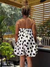 Load image into Gallery viewer, Polka Dot Bubble Romper - White