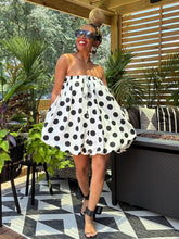 Load image into Gallery viewer, Polka Dot Bubble Romper - White