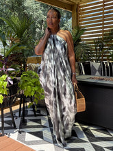 Load image into Gallery viewer, Charcoal Skies Halter Drape Maxi