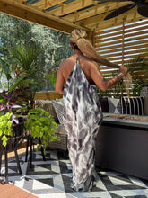Load image into Gallery viewer, Charcoal Skies Halter Drape Maxi