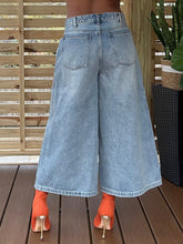 Load image into Gallery viewer, Denim Wide Leg Culottes