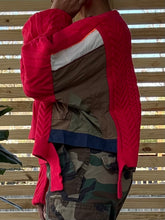 Load image into Gallery viewer, Side Button Utility Sweater - Red