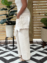 Load image into Gallery viewer, Double Waist Skirt Overlay Jeans - Light Grey