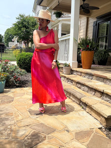 Textured Ombré Knot Top/Skirt Set
