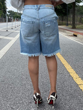Load image into Gallery viewer, Distressed Mid Waist Bermuda