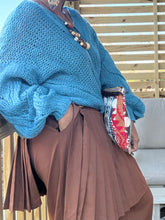 Load image into Gallery viewer, Pleated Detachable Skirt Pant - Cider