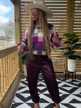 Load image into Gallery viewer, Multi Color Boucle Checkered Sweater