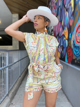 Load image into Gallery viewer, Linen Paisley Print Romper - 1 Small Left!