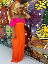 Load image into Gallery viewer, Color Block Keyhole Pleat Maxi