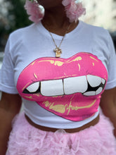 Load image into Gallery viewer, Bite My Lip Crop Tee