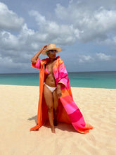 Load image into Gallery viewer, Striped Statement Piece Kimono