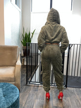 Load image into Gallery viewer, Perforated Furry Hoodie Jogger Set