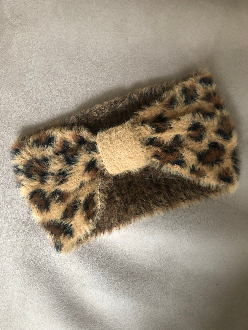 Furry Leopard Headband - Classic Leopard